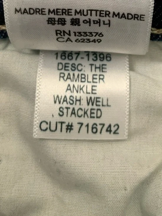 MOTHER SUPERIOR Jeans Rambler Ankle Well Stacked Blue Size 26 - Picture 13 of 15